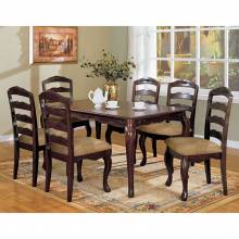 Townsville I 7 Pc Set Dark Walnut (78" Dining Table + 6 Side Chair)